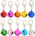 POPETPOP Cat Dog Collar Bells, 10pcs Jingle Bell for Cat Collar, Colourful Pet Small Bells for DIY Crafts Decoration