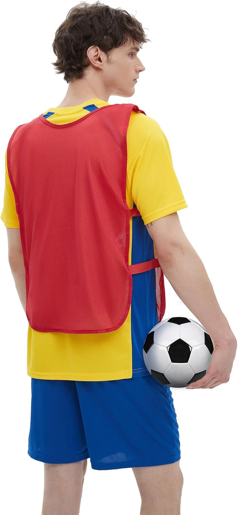 Scrimmage TopTie Training Vests Soccer Bibs Sports Pinnies for Adult/Young