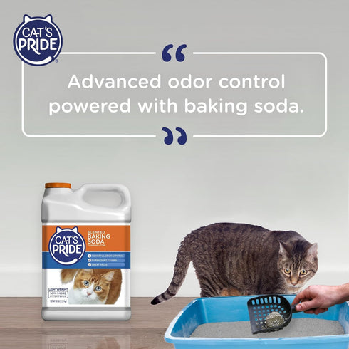 Cat's Pride Lightweight Clumping Litter, Baking Soda - 10 Pounds, Powerful Odor Control, Scented
