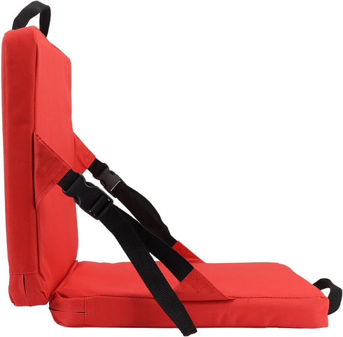 1PCS Jeanoko Stadium Folding Chair Cushion with Back Support, Foldable Stadium Seat Cushion,Storage Pocket for Lawn