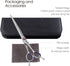 Fenice Peak 7'' Straight Dog Grooming Scissors - Purple Finger Rings, 440C Stainless Steel Pet Trimming Shears