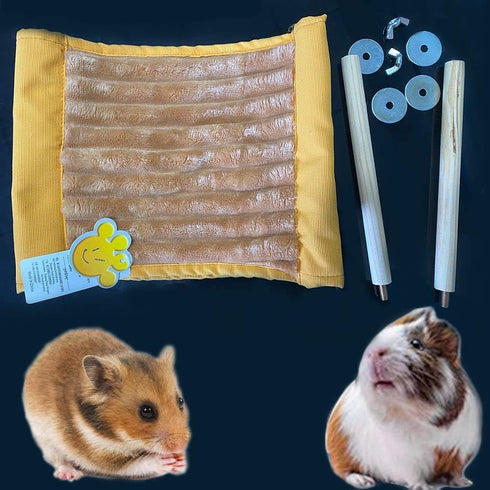 FunMove Hammock Warm Hamster House Mouse Rat Hanging Swing Bed Guinea Pig Cage Bedding Small Pet Animal Double Layer