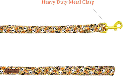 Lionheart Glory Pumpkin Dog Leash - Halloween Leash for Small Medium Large Dogs with Comfortable Soft Handle