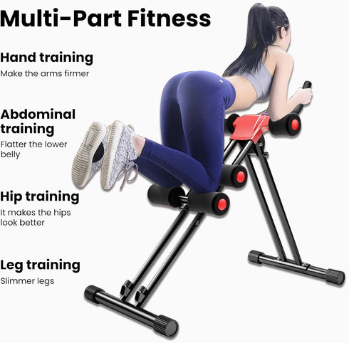 NEREIDS NET Ab Workout Equipment,Health & Fitness Foldable Hyperextension Roman Chair Full Body Workout for Home Gym