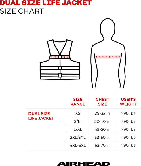 Trend Life Jacket by Airhead, Coast Guard Approved, Available in Men's, Women's, and Youth Sizes