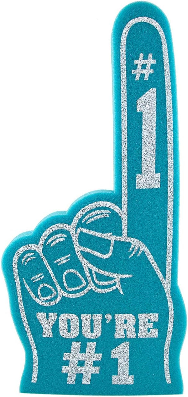 Giant 18 Inch Foam Finger - You're Number 1 Hand for Cheerleading, Sports Events, Vibrant Celebration Colors