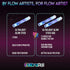 (1)) 70 UltraPoi Ultralight LED Glow Stick (Single - Customizable Rainbow Glowstick with Over Brilliant Color Modes