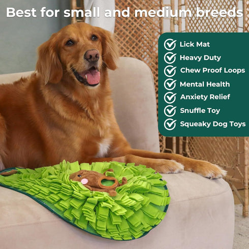 21.5" 15", Snuffle Mat for Dogs Avocado Pal, X-Large x Enrichment Toy Slow Feeder, Puppy Toys to Keep Them Busy