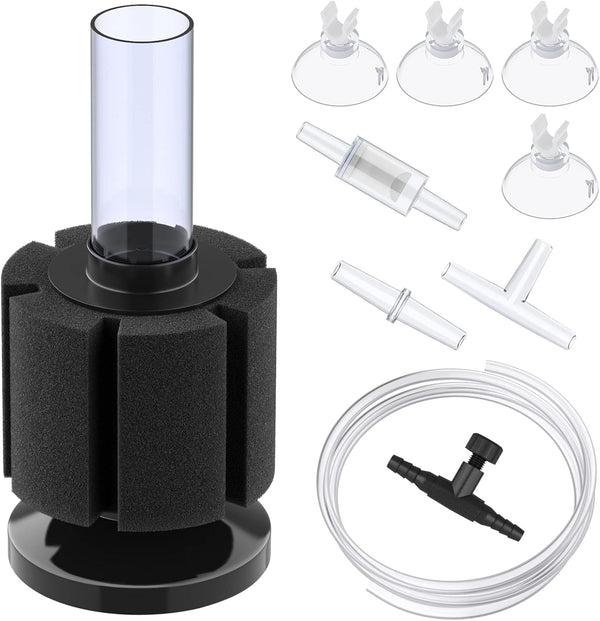 Pawfly Aquarium Sponge Filter, Small Fish Foam Filter with Tubing Suction Cup