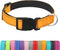 Adjustable Dog Collars for Puppies, Heavy Duty Waterproof with Quick Release Buckle, Reflective Nylon, XXS, Orange