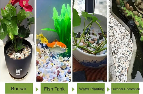 Green Aquarium Gravel for Fish Tank, Rocks for Aquarium Substrate, Pebbles for Plants, 3 Pounds