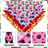 100PCS Hemming Small Dogs Bandanas Bulk Pet Paw Bone Kerchief Triangle Bibs Head Scarves Scarfs Random Patterns