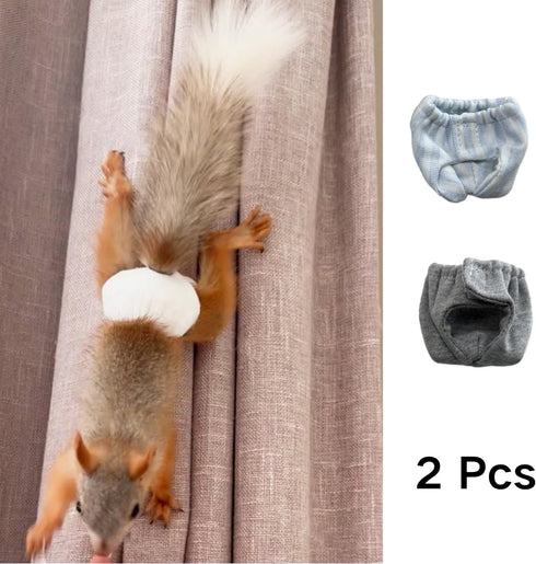 2 Pcs Squirrel Diapers- Reusable Washable Squirrel Diapers Absorbent with Strong & Flexible Pants for Squirrel,Fancy
