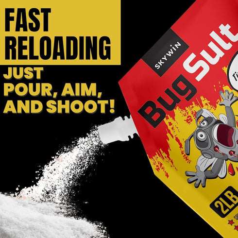 2 lbs (3-Pack), Skywin Fly Shooter Refill Salt Each Large Grain Salt Shooter for Enhanced Impact with Anti-Caking