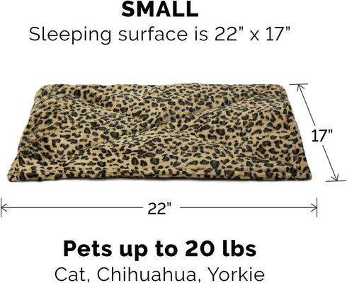 Furhaven ThermaNAP Self-Warming Cat Bed for Indoor Cats & Small Dogs, Washable Quilted Faux Fur Reflective Bed Mat -
