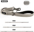Fida 4 FT Heavy Duty Dog Leash - 2 Comfortable Padded Handles with Traffic Handle & Easy Snap Hook (Grey)