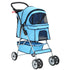 BestPet 4 Wheels Pet Stroller Cat Dog Cage Stroller Travel Folding Carrier