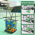 wasoyun 75 50 Tennis & Pickleball Hopper with Wheels Ball Pick Up Basket, Pickleball Ball Retriever Ball Holder Storage