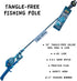 Kid Casters Blue Camo No Tangle Fishing Combo with Bobber, Practice Casting Plug