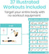 Vive Bodyweight Exercise Poster - Workout Poster for Home Gym Decor - Body Weight Laminated Poster - Workout Room Accessories - Hitt Chart For Abs, Glute, Core, Legs, Arms, Back - No Equipment Needed