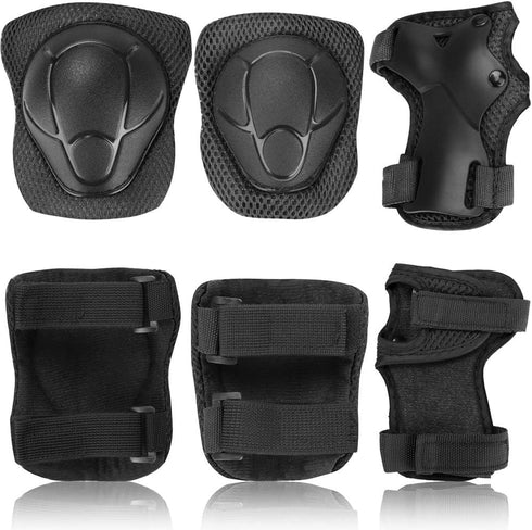 KAMUGO Kids Adjustable Helmet with Sports Protective Gear Set, Knee Elbow Wrist Pads for Age 2-8 Boys Girls