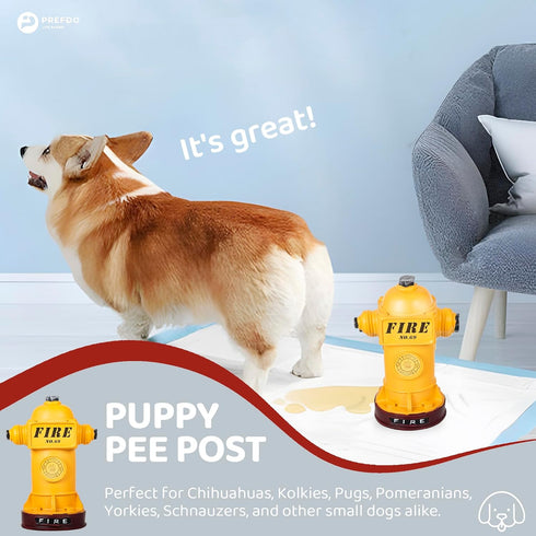 Prefdo Apartment,4.3" 9.4" Potty Training Dog Fire Hydrant, Mini Fire Hydrant for Dogs to Pee On, Resin Puppy Pee Post