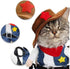 NACOCO Cowboy Dog Costume with Hat for Cat & Small Dog Clothes - Blue (X-Small)
