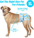 3 Pack Pet Soft Female Dog Diapers, Washable Dog Diapers for Dogs in Heat, Reusable Dogs Period Panties, Puppy Diapers