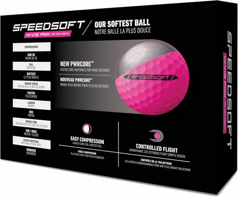 2025 Taylormade Golf SpeedSoft Pink Golf Balls