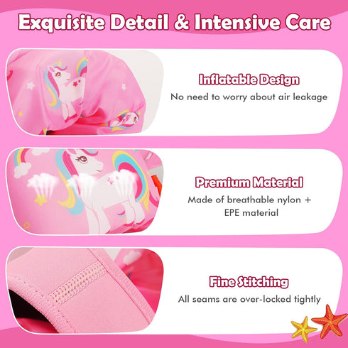 13-30/20-50/22-66lbs, Swimming MoKo Toddler Swim Vest for Kids Swim Arm Floaties Cartoon Water Wings Pool Float Vests