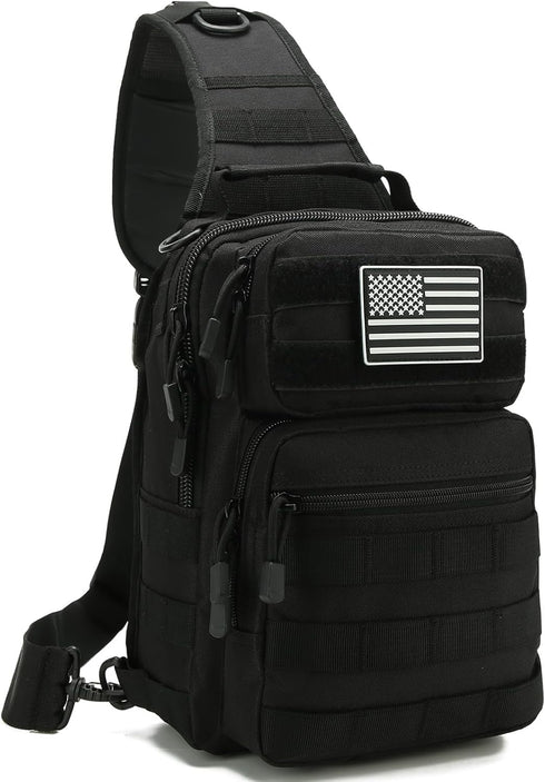 Tactical Sling Bag for men,Shoulder Backpack Molle Assault Range Bags Chest Pack