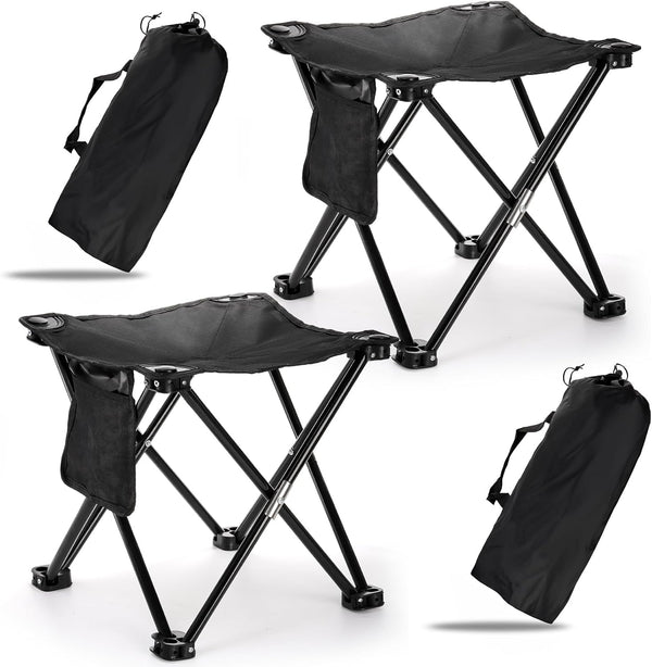 Cididu 2 Pack Camping Stool, 13 Inch Compact Camping Chair Portable, Lightweight
