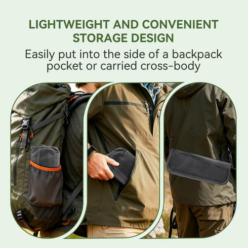 Zghncslong backpack 250 lbs Portable foldable stool, Camping Chair, with dual storage pockets and side pockets Compact