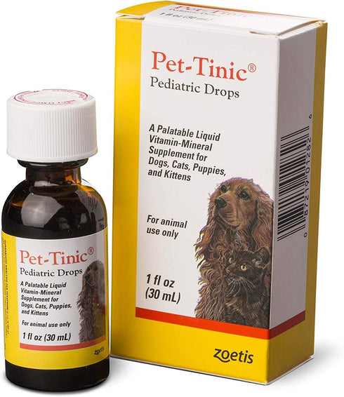 Pet-Tinic Pediatric Drops for Dogs, Cats, Puppies and Kittens, 1 oz (30 ml)