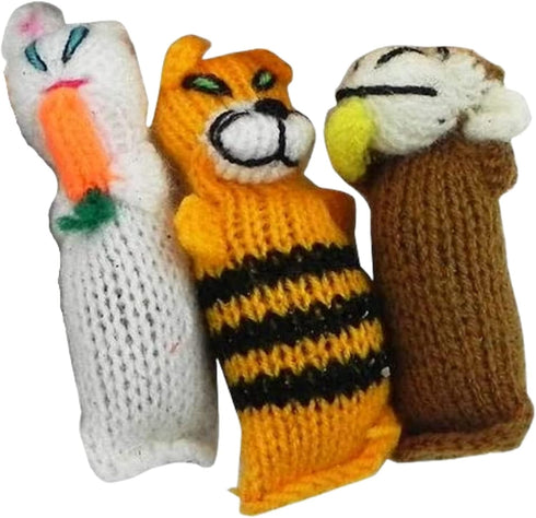 Barn Yarn Hand Knit Wool Cat Toy, Stuffed with Organic Catnip (3 Pack)