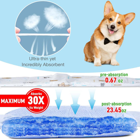 100 Count, Dog Diapers Male Disposable Super Absorbent, Male Dog Wraps Leak Proof, Ultra Dry & Breathable, Medium