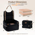 3 2 4"+2", 2 ZOMISIA Elevated Dog Car Seat for Medium Dogs, Adjustable Heights with Egg Crate Foam Boosters Dual-Sided