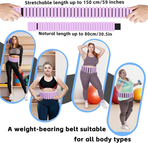 LBS BBK Up to Adjustable Weighted Belt For Women and Men, Weighted Walking Exercise Belt for Gym, Strength Training