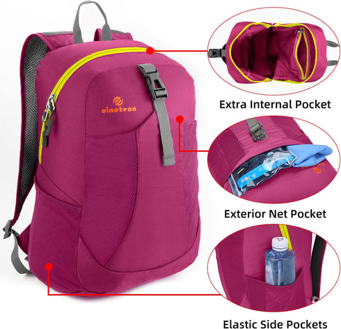 sinotron 22L Lightweight Packable Hiking Backpack, Small Day Pack for Women Men Travel Camping Vacation