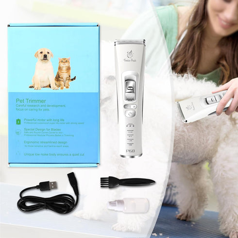 FENICE PEAK Dog Grooming Clippers for Thick Heavy Coats, 3 Speeds, Low Noise Pet Grooming Kit with Ceramic & Stainless