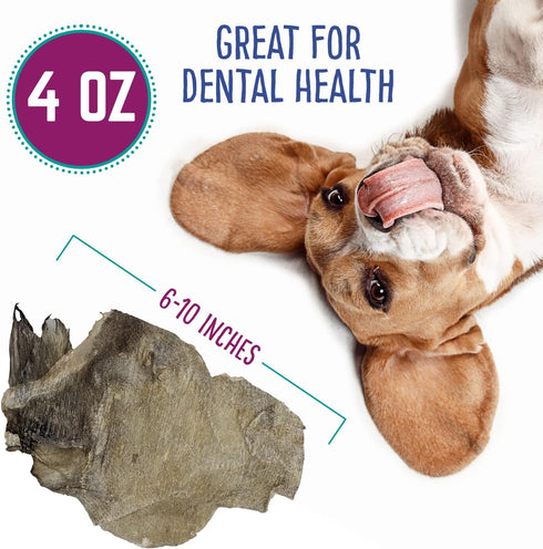 Single Ingredient Cod Fish Skins Dog Training Treats - Boost Coat and Oral Health with All-Natural Savory Fish-Skin Flats - Nourish Your Dog's Health with Nutritious Dog Food