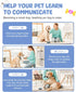 Dog Buttons for Communication - 8 Pcs Talking Button Set, 30s Recordable Voice Pet Buzzer with Waterproof Mat