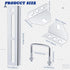 Pelopy 8" Top Bunk Bracket Kit for Boat Trailer, Swivel Bracket & Bolster Boards Sets with Hardware
