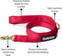 DJANGO Adventure Dog Leash, Strong and Comfortable with Padded Handle, Crimson Red