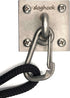 Canine Hitch Secure Dog Leash Wall Hook with Stainless Steel & ABS Mounting Plate - Large with Clip
