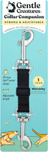 Gentle Creatures Adjustable Backup Clip for Dog Harness, Prong, Pinch Collars, Double Ended Safety Clip