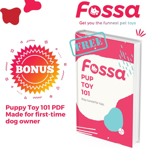 Fossa Interactive Dog Toys, Puzzle Treat Dispenser with Rope for Reducing Boredom and Anxiety