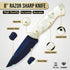 Handmade 8" Stainless Steel Hunting Knife with Sheath, Sharp Skinning Knife, Full Tang Survival Knife for Camping