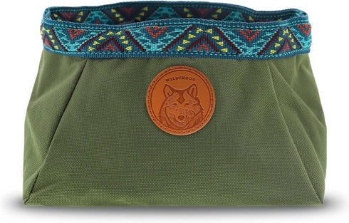 Wilderdog Backpacking Bowl - Holds Food & Water up to 64oz - Olive