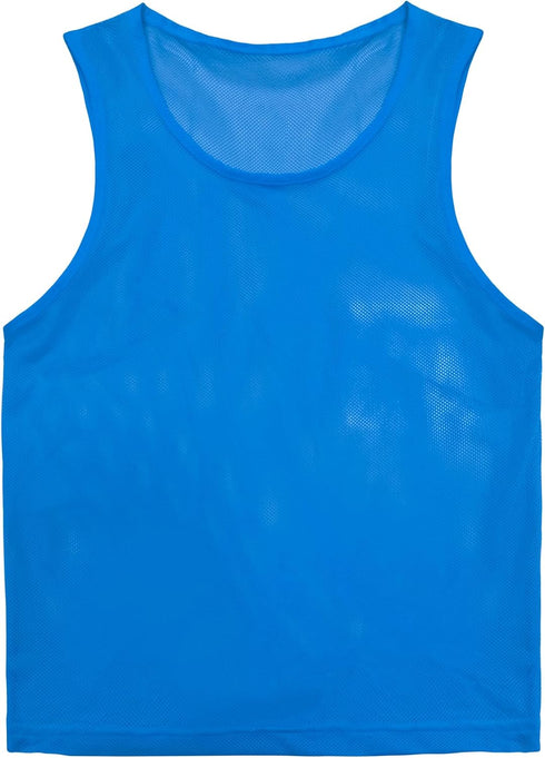 Scrimmage 12/24 Pack VOGRYE Vests Pinnies for Basketball Football Lightweight Team Practice Jerseys for Kids Youth